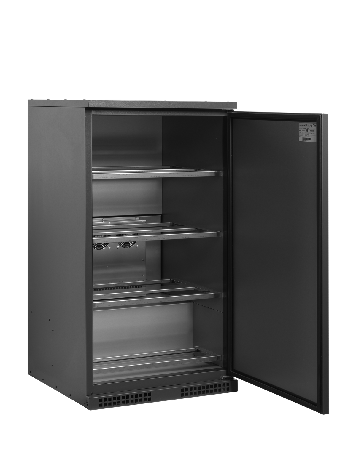 Fasskühler – 1 Tür – 424 L – 745×745×1340 mm – Anthrazit RAL 7021 - Innenansicht