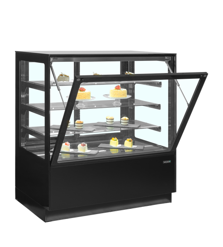 Kühltheke – 2 Glasschiebetüren – 338 L – 1200×750×1360 mm – Schwarz / Glas - Innenansicht