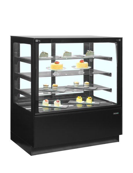 Kühltheke – 2 Glasschiebetüren – 338 L – 1200×750×1360 mm – Schwarz / Glas - Anwendungsbeispiel