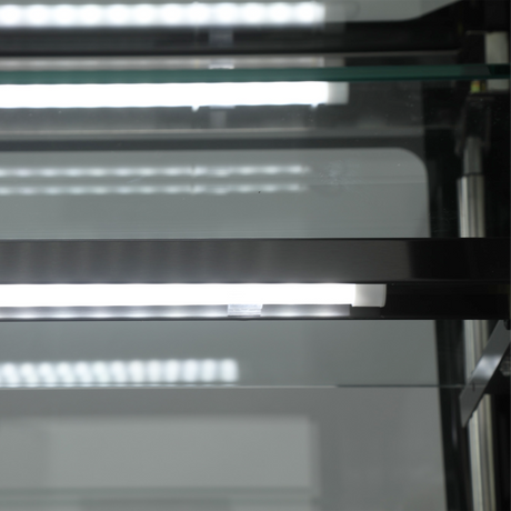 Kühltheke – 2 Glasschiebetüren – 338 L – 1200×750×1360 mm – Schwarz / Glas - Detail