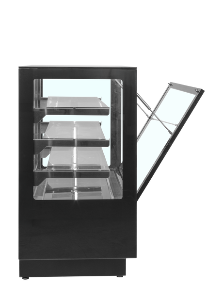 Kühltheke – 2 Glasschiebetüren – 432 L – 1500×750×1360 mm – Schwarz / Glas - Weitere Ansicht