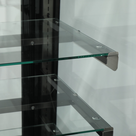 Kühltheke – 2 Glasschiebetüren – 432 L – 1500×750×1360 mm – Schwarz / Glas - Weitere Ansicht
