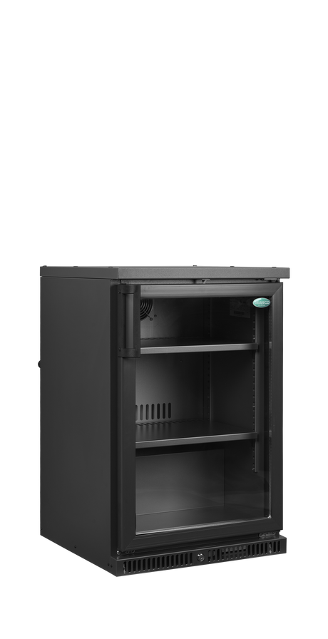 Barkühlschrank – 1 Glastür – 124 L – 555×640×850 mm – Anthrazit RAL 7021 – Türanschlag rechts - Produktansicht