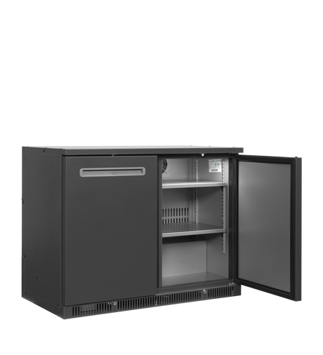 Barkühlschrank – 2 Türen – 260 L – 1110×600×840 mm – Anthrazit RAL 7021 - Innenansicht