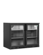 Barkühlschrank – 2 Glastüren – 260 L – 1110×620×840 mm – Anthrazit RAL 7021 - Produktansicht