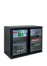 Barkühlschrank – 2 Glastüren – 260 L – 1110×620×840 mm – Anthrazit RAL 7021 - Weitere Ansicht