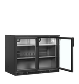 Barkühlschrank – 2 Glastüren – 260 L – 1110×620×840 mm – Anthrazit RAL 7021 - Innenansicht
