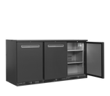 Barkühlschrank – 3 Türen – 401 L – 1670×600×840 mm – Anthrazit RAL 7021 - Innenansicht