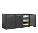 Barkühlschrank – 3 Türen – 401 L – 1670×600×840 mm – Anthrazit RAL 7021 - Anwendungsbeispiel