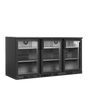 Barkühlschrank – 3 Glastüren – 401 L – 1670×620×840 mm – Anthrazit RAL 7021 - Produktansicht