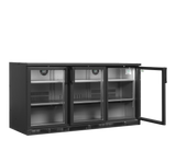 Barkühlschrank – 3 Glastüren – 401 L – 1670×620×840 mm – Anthrazit RAL 7021 - Innenansicht