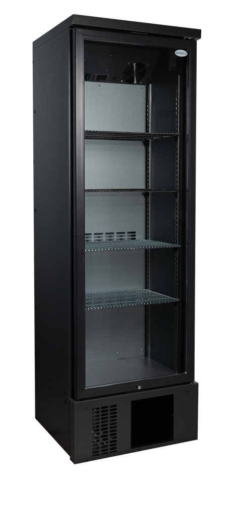 Getränkekühlschrank – 1 Glastür – 260 L – 600×575×1805 mm – Anthrazit RAL 7021 – +2 bis +12 °C - Weitere Ansicht