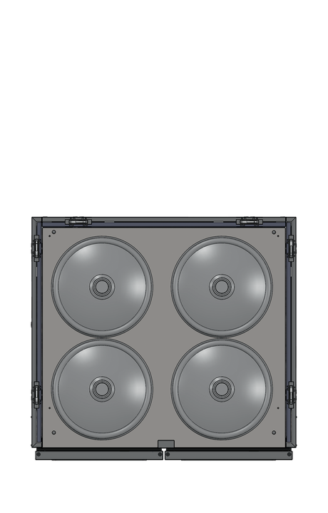 Fasskühler ohne Kühlaggregat – 2 Türen – 840 L – 1060×975×1080 mm – Anthrazit RAL 7021 - Produktansicht