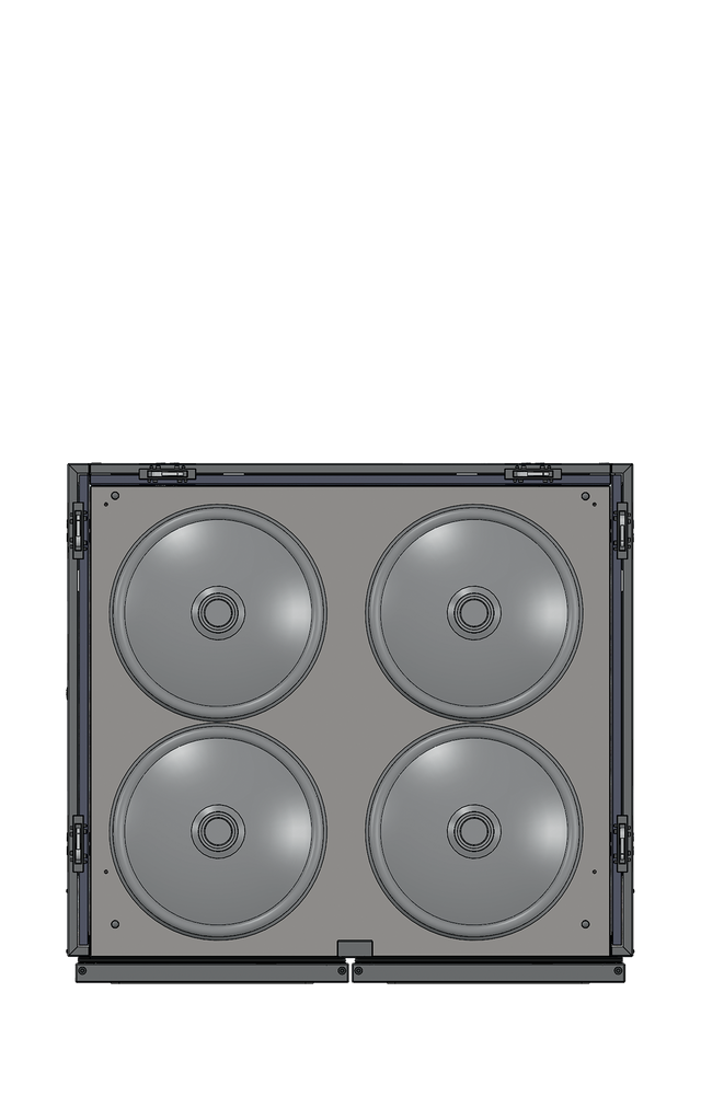 Fasskühler ohne Kühlaggregat – 2 Türen – 840 L – 1060×975×1080 mm – Anthrazit RAL 7021 - Produktansicht