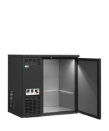 Fasskühler – 1 Tür – 198 L – 880×580×840 mm – Anthrazit RAL 7021 – Kühlaggregat links - Innenansicht