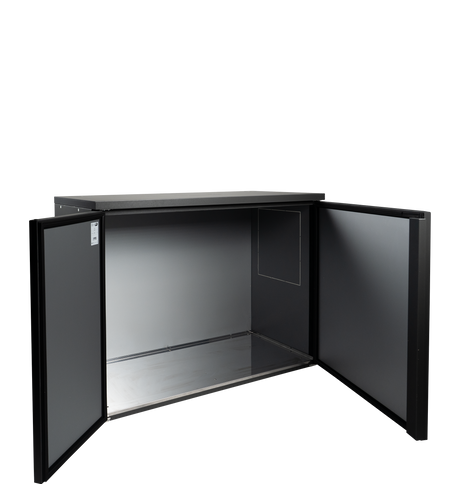 Fasskühler ohne Kühlaggregat – 2 Türen – 829 L – 1465×710×1080 mm – Anthrazit RAL 7021 - Weitere Ansicht
