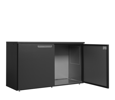 Fasskühler ohne Kühlaggregat – 2 Türen – 829 L – 1465×710×1080 mm – Anthrazit RAL 7021 - Innenansicht