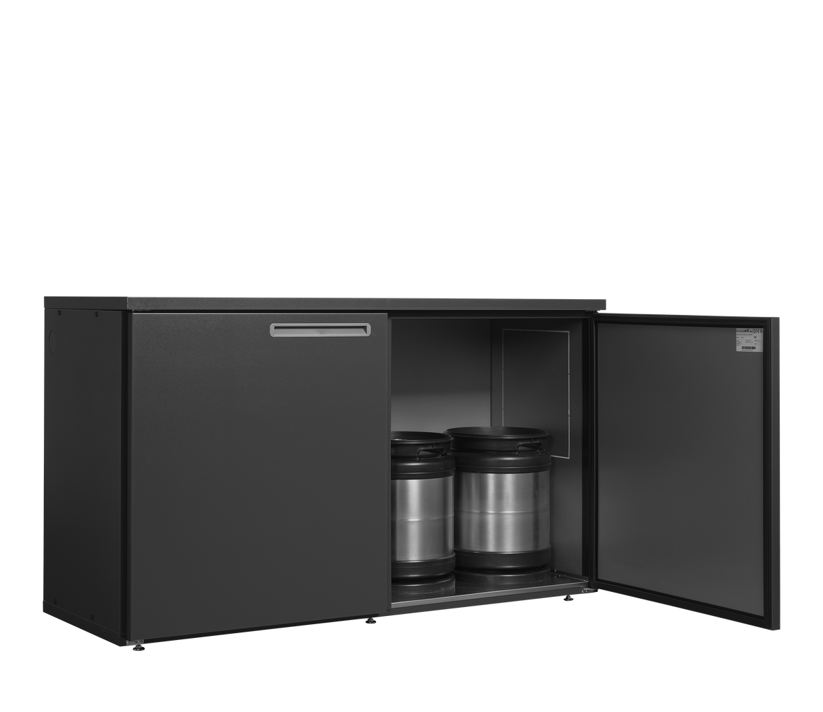 Fasskühler ohne Kühlaggregat – 2 Türen – 1072 L – 1870×710×1080 mm – Anthrazit RAL 7021 - Anwendungsbeispiel