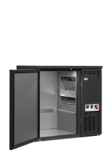 Fasskühler – 1 Tür – 198 L – 880×580×840 mm – Anthrazit RAL 7021 – Kühlaggregat rechts - Innenansicht