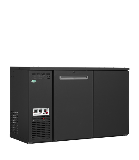 Fasskühler – 2 Türen – 367 L – 1350×580×840 mm – Anthrazit RAL 7021 – Kühlaggregat links - Produktansicht