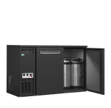 Fasskühler – 2 Türen – 367 L – 1350×580×840 mm – Anthrazit RAL 7021 – Kühlaggregat links - Anwendungsbeispiel
