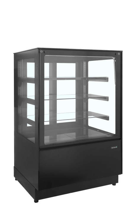 Kühltheke – 2 Glasschiebetüren – 248 L – 900×750×1360 mm – Schwarz / Glas - Produktansicht