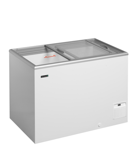 Eiscreme-Gefriertruhe – 267 L – 1094×694×867 mm – Weiß, RAL 9010 – 129 W - Innenansicht