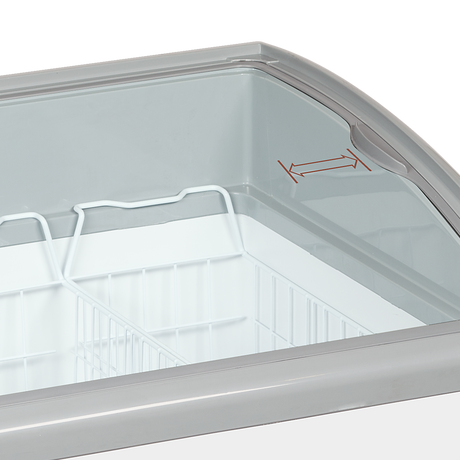 Eiscreme-Gefriertruhe – 126 L – 740×650×918 mm – Weiß – 200 W - Detail