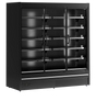 Wandkühlregal – 3 Glastüren – 1110 L – 1955×805×2095 mm – Schwarz RAL9005 - Produktansicht