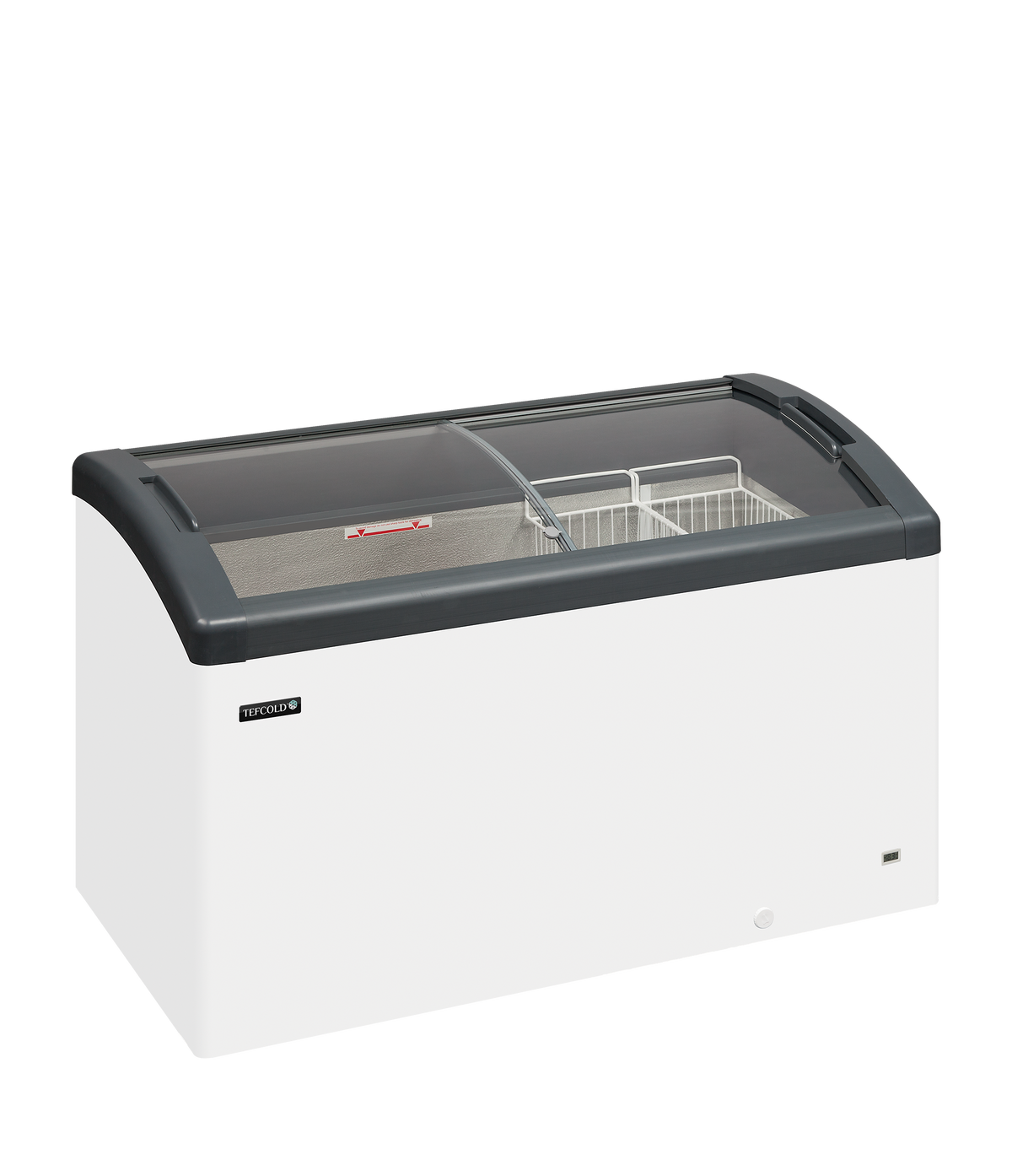 Eiscreme-Gefriertruhe – 254 L – 1300×650×850 mm – Weiß / Grau – 142 W - Produktansicht