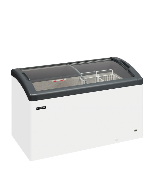 Eiscreme-Gefriertruhe – 254 L – 1300×650×850 mm – Weiß / Grau – 142 W - Produktansicht