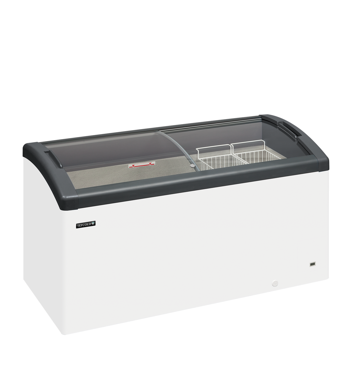 Eiscreme-Gefriertruhe – 302 L – 1500×650×850 mm – Weiß / Grau – 198 W - Produktansicht