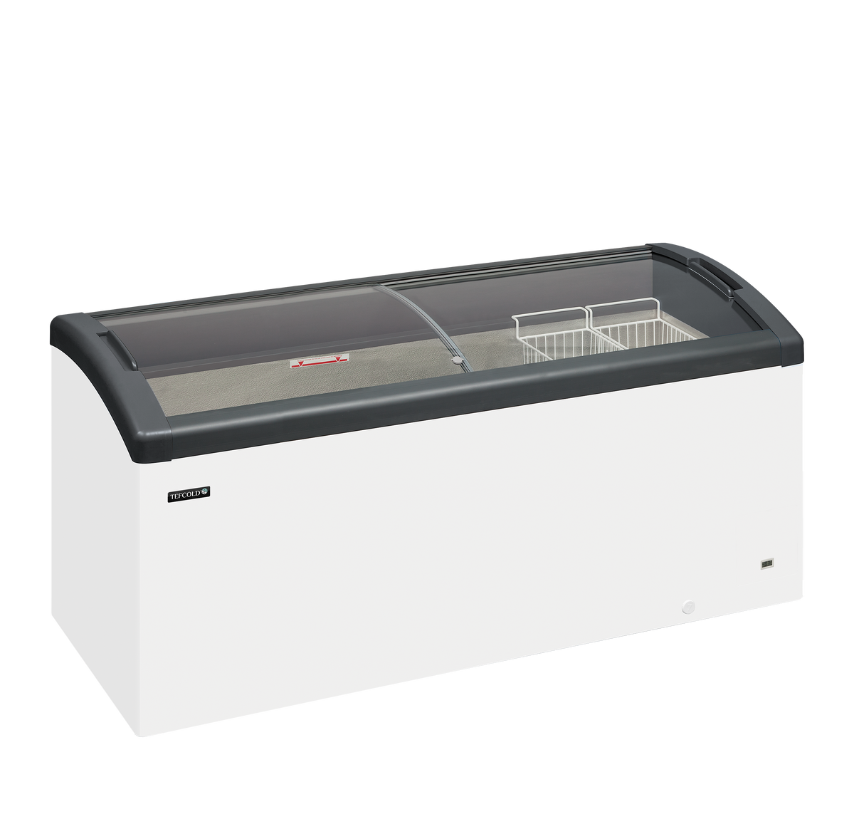 Eiscreme-Gefriertruhe – 351 L – 1700×650×850 mm – Weiß / Grau – 235 W - Produktansicht