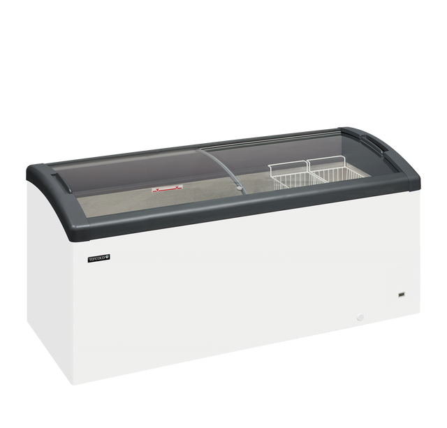 Eiscreme-Gefriertruhe – 351 L – 1700×650×850 mm – Weiß / Grau – 235 W - Produktansicht