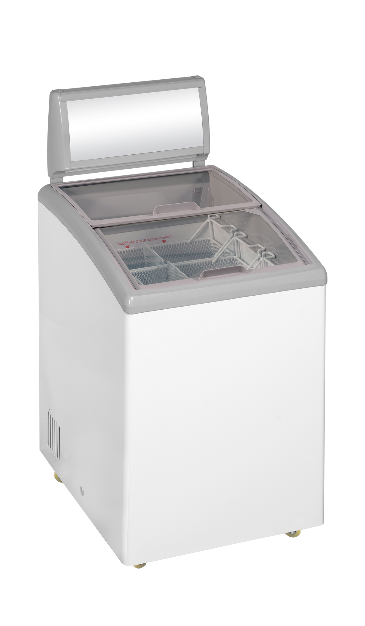 Eiscreme-Gefriertruhe – 110 L – 584×714×1169.5 mm – Weiß RAL 9016 – 190 W - Produktansicht