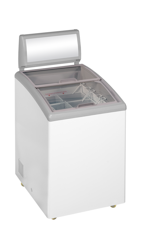 Eiscreme-Gefriertruhe – 110 L – 584×714×1169.5 mm – Weiß RAL 9016 – 190 W - Produktansicht
