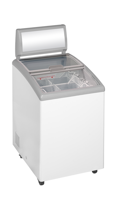 Eiscreme-Gefriertruhe – 110 L – 584×714×1169.5 mm – Weiß RAL 9016 – 190 W - Innenansicht
