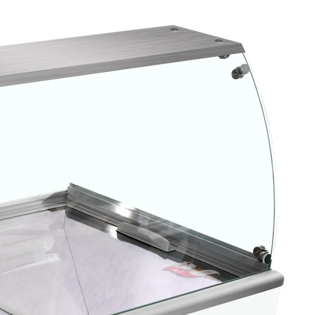 Speiseeisvitrine – 267 L – 1094×694×1330 mm – Weiß, RAL 9010 - Detail