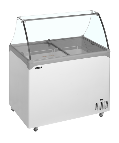Speiseeisvitrine – 218 L – 1030×650×885 mm – Weiß - Weitere Ansicht