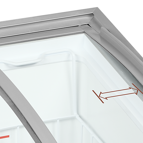 Eiscreme-Gefriertruhe – 85 L – 570×570×885 mm – Weiß – 190 W - Detail