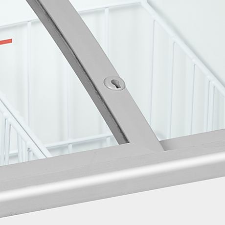 Eiscreme-Gefriertruhe – 85 L – 570×570×885 mm – Weiß – 190 W - Detail