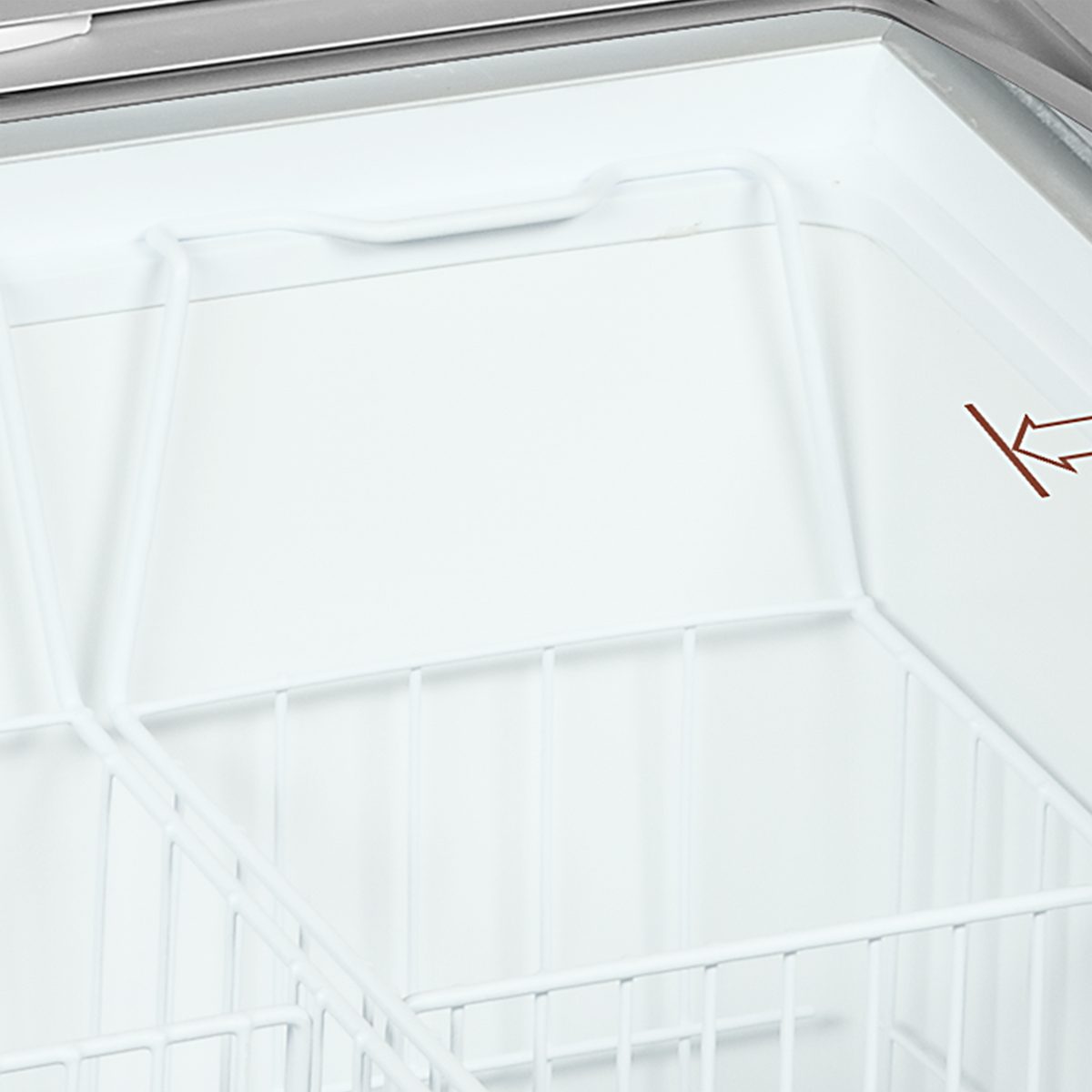 Eiscreme-Gefriertruhe – 310 L – 1300×615×949 mm – Weiß – 240 W - Detail
