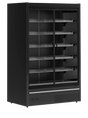 Wandkühlregal – 2 Glastüren – 1095 L – 1330×1005×2100 mm – Schwarz RAL9005 - Produktansicht