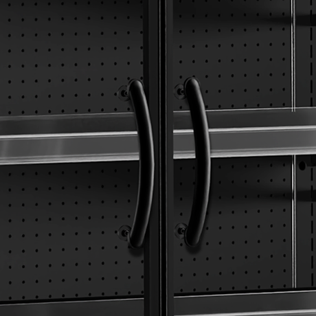 Wandkühlregal – 3 Glastüren – 1643 L – 1955×1005×2100 mm – Schwarz RAL9005 - Weitere Ansicht