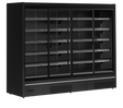 Wandkühlregal – 4 Glastüren – 2190 L – 2580×1005×2100 mm – Schwarz RAL9005 - Produktansicht
