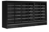 Wandkühlregal – 6 Glastüren – 3285 L – 3830×1005×2100 mm – Schwarz RAL9005 - Produktansicht