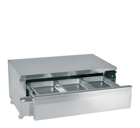 Kühl-/Tiefkühlunterbau mit Schubladen – 77 L – 1230×700×605 mm – SS 304 - Innenansicht
