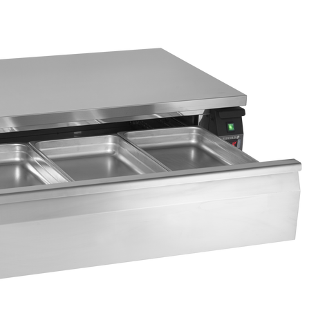 Kühl-/Tiefkühlunterbau mit Schubladen – 77 L – 1230×700×605 mm – SS 304 - Detail