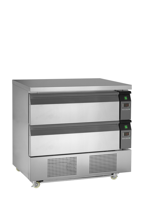 Kühl-/Tiefkühlunterbau mit Schubladen – 102 L – 905×700×870 mm – SS 304 - Produktansicht
