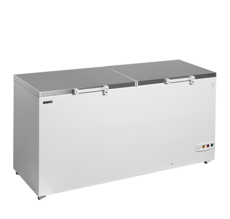 Gewerbegefriertruhe – 524 L – 1804×695×945 mm – Weiß – Edelstahldeckel - Produktansicht